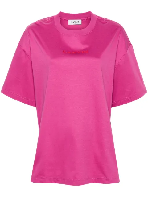 Lanvin logo-embroidered T-shirt Pink RWTS0022J134A24