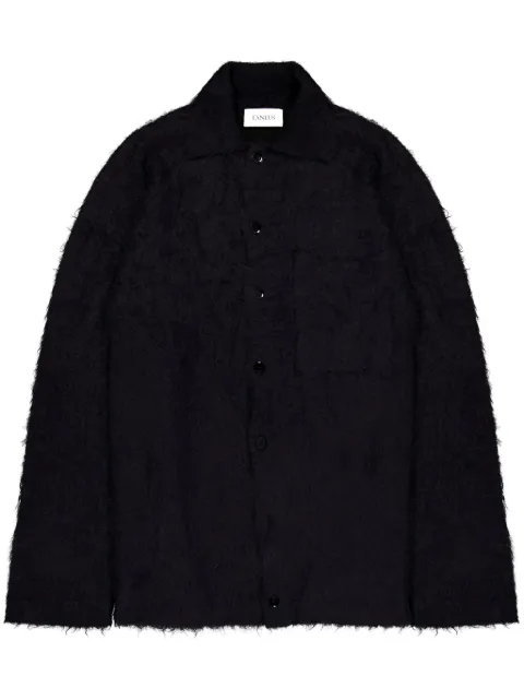 Laneus spread-collar shirt Black F4LAMASI173