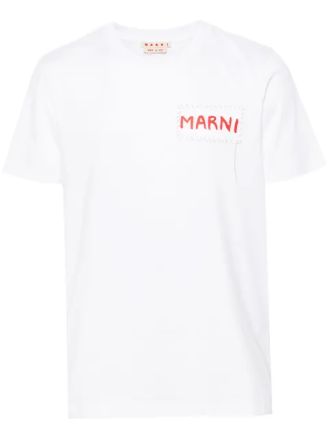 Marni Marni-patch T-shirt White HUMU0198X0UTC017