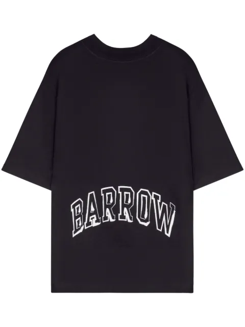 BARROW Smiley face-print T-shirt Black F4BWUATH078