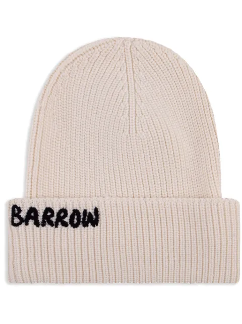 BARROW embroidered-logo beanie hat Neutrals F4BWUAHT026