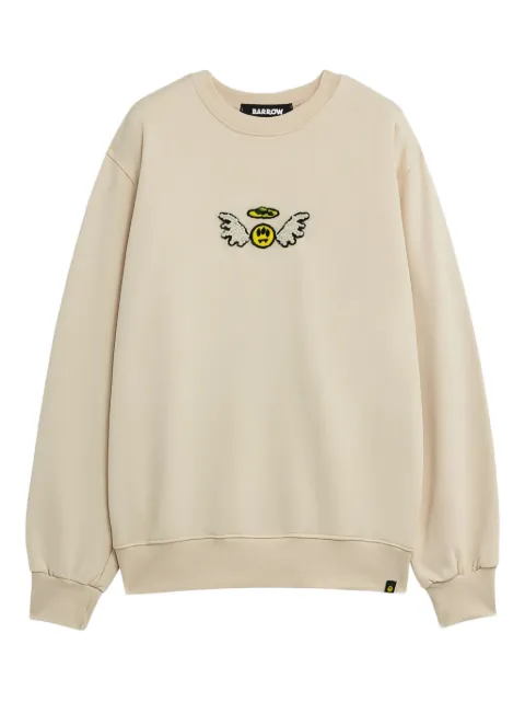BARROW embellishment-details long-sleeve sweatshirt Neutrals F4BWUASW084