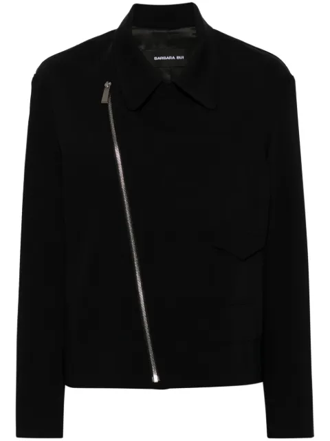 Barbara Bui crepe biker jacket Black E1250XEF
