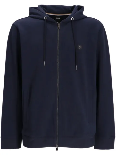 BOSS Double B monogram patch hoodie Blue 50520303