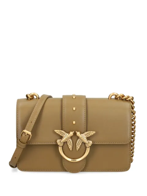 PINKO small shoulder bag Love Bag One Simply in leather Green 100059A0F1