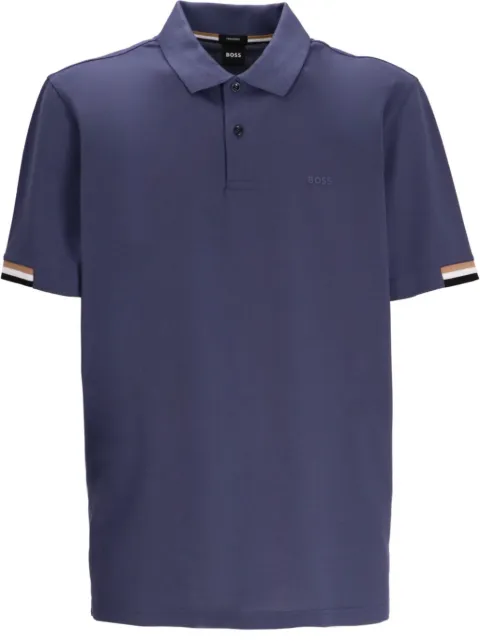 BOSS logo-embossed polo shirt Blue 50467113