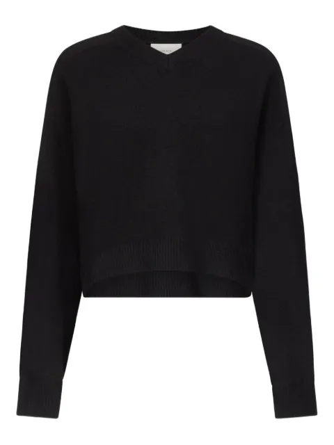 LouLou de Saison Anzor LDS V-neck ribbed-trim sweater Black ANZOR24604125