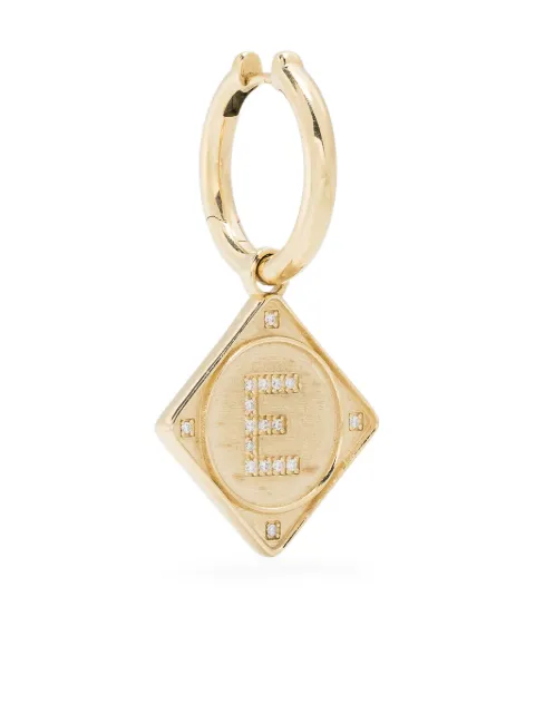 Lauren Rubinski 14K yellow gold Bruno diamond single earring Gold LRECHS017DIAE