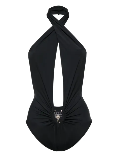 Christopher Esber Pierced Orbit halter bodysuit Black PIERCEDORBITHALTERBLACK