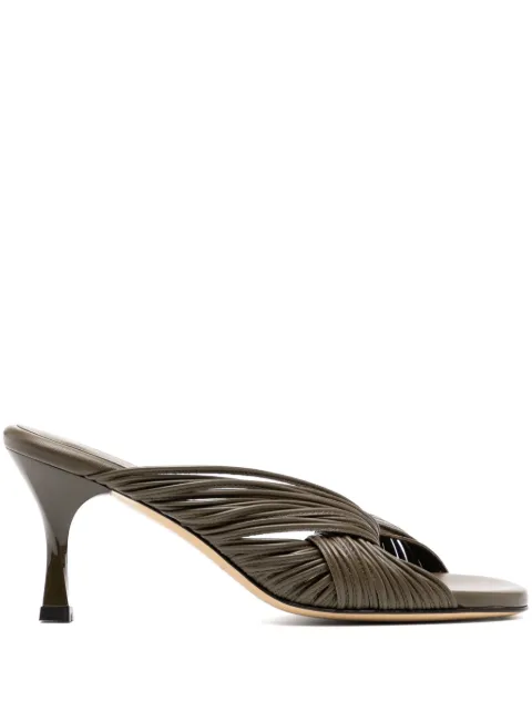 Christopher Esber 70mm Fender mules Brown FENDERMULEKHAKI