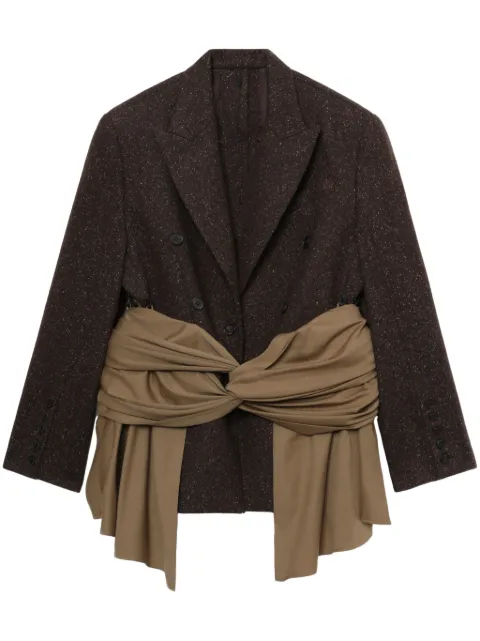 Rokh belted blazer Brown R5CA163WF24