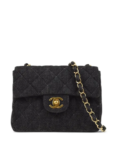 CHANEL Pre-Owned 2000 Classic square flap mini shoulder bag Black 6674492