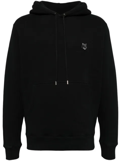 Maison Kitsuné signature fox motif hoodie Black MM00713KM0307