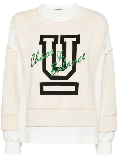 Undercover contrast-panel cotton sweatshirt White UP2D18041