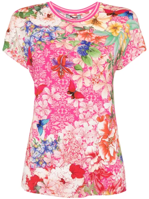 Johnny Was Frame T-shirt Pink T182243