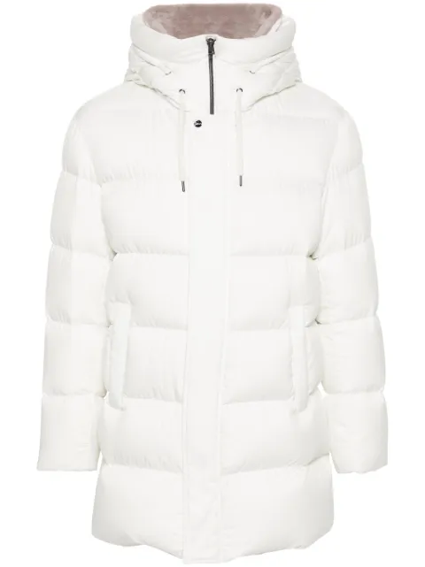 Herno logo-plaque coat White PI001159U12414Z