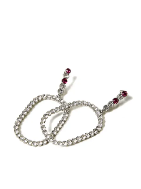 TWINSET crystal-embellished oval earrings Silver 232AA4014