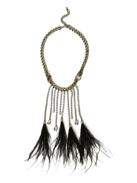 TWINSET feather-embellished necklace Black 232TO544A
