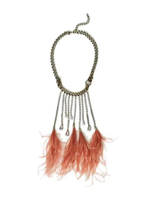 TWINSET feather-tassel necklace Silver 232TO544A