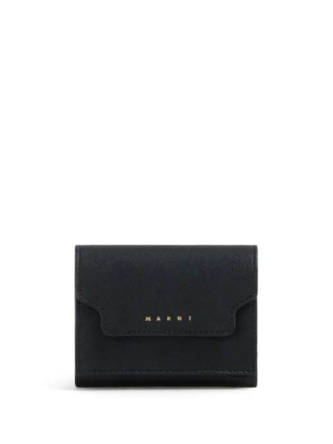 Marni tri-fold leather wallet Black PFMO0124U0LV520Z360N