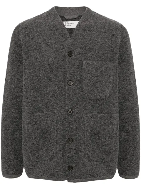 Universal Works fleece cardigan Grey 31405