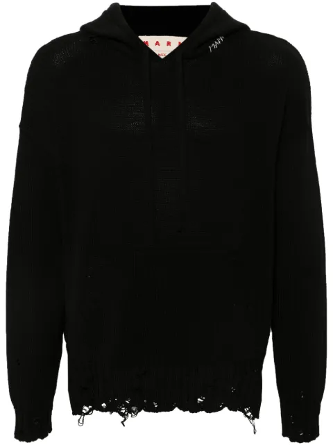 Marni knitted hoodie Black GCMG0411A0UFC652