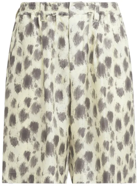 Marni printed silk bermuda shorts Neutrals PUMU0049M5UTSG24
