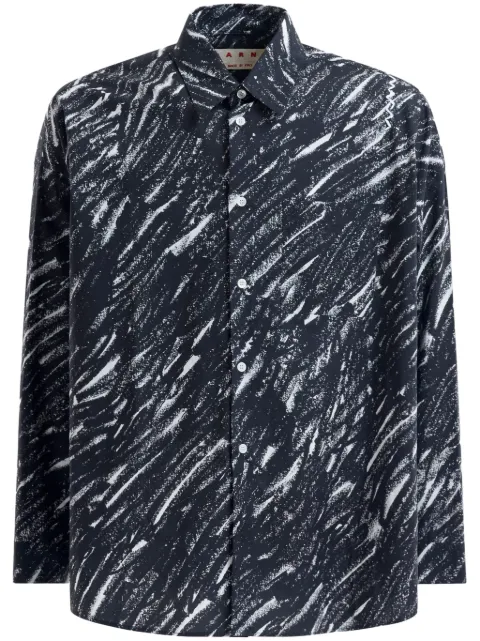 Marni sketch-style print shirt Black CUMU0061S5UTC431