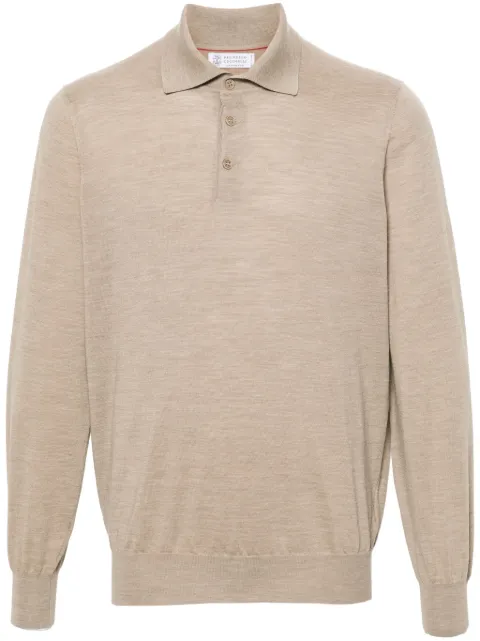Brunello Cucinelli fine-knit polo shirt Neutrals M2400295C077A