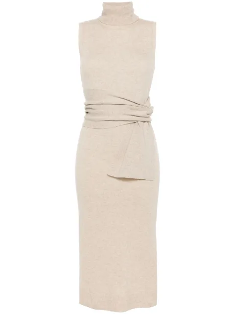 MM6 Maison Margiela knitted midi dress Neutrals S52DD0050M13048