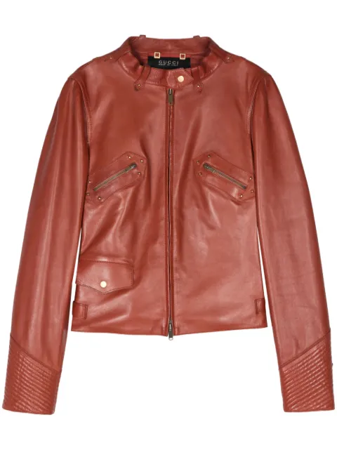 Gucci Pre-Owned 2000s stud-embellished jacket Brown GUC1450BO