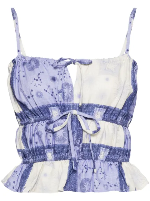 We Are Kindred Celeste linen top Purple KIN4001S