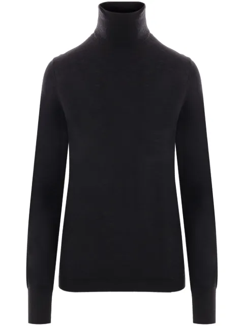 Allude roll neck knit t-shirt Black 24570004
