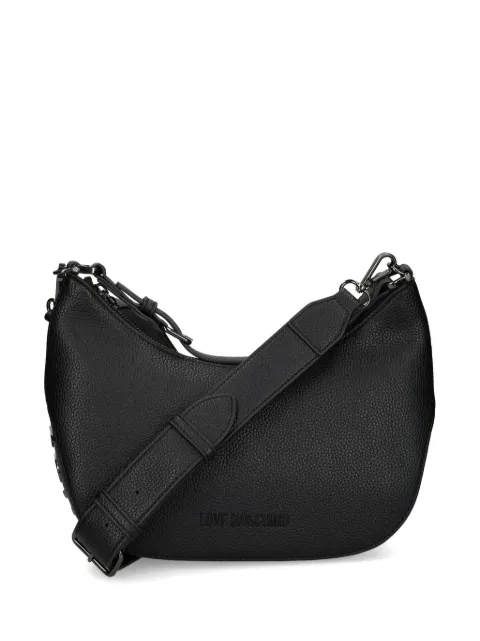 Love Moschino logo-lettering shoulder bag Black JC4018PP1L
