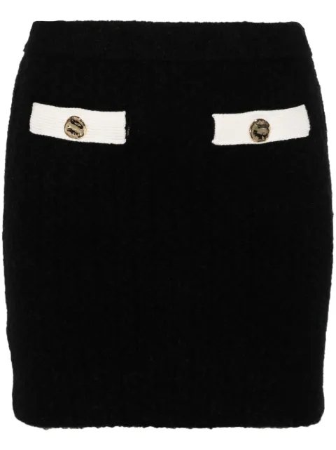 Self-Portrait knitted mini skirt Black AW24074SKB