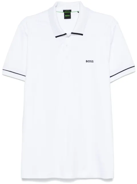 BOSS raised-logo polo shirt White 50519720