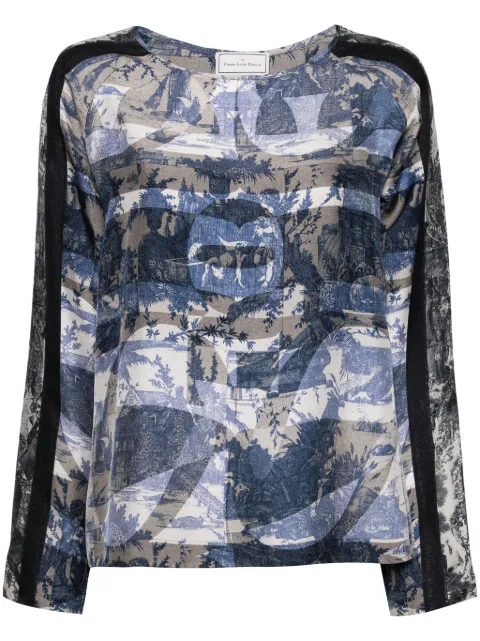 Pierre-Louis Mascia Aloe blouse Blue ALOESCML10061513248