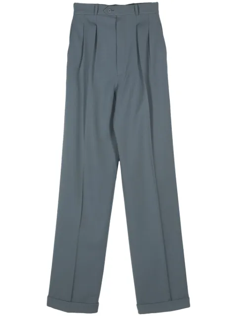 Saint Laurent Pre-Owned 1970's straight trousers Blue SAI350BB