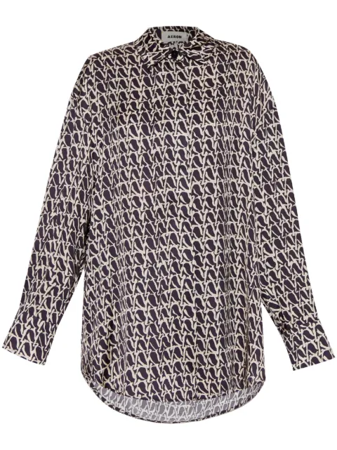 AERON Flint printed shirt Black SH162519