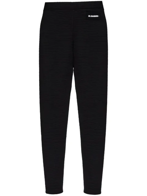 JIL SANDER+ logo-patch ribbed leggings Black J40KA0242J20225