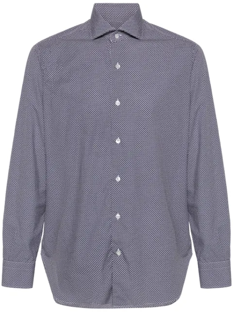 Barba graphic-print shirt Blue K1U13P0144009U