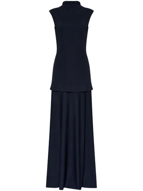 Jil Sander layered sleeveless maxi dress Blue J04CT0107J65016