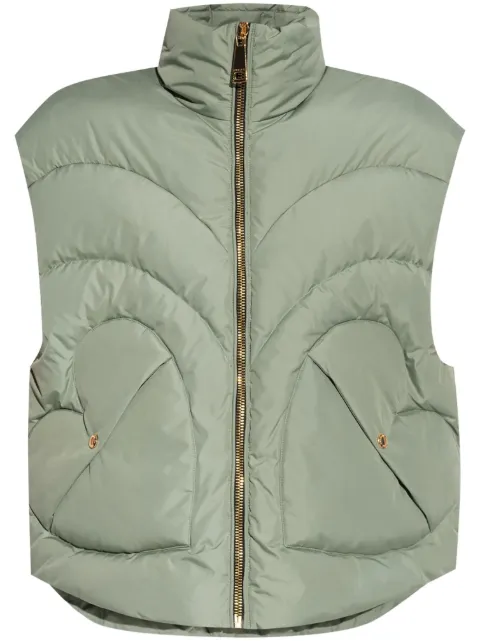 Khrisjoy high-neck vest jacket Green KWF24R2810NY0001
