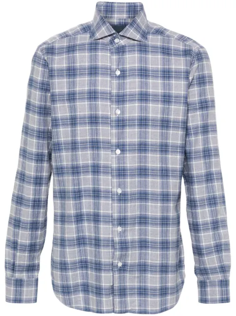 Barba checked shirt Blue LIU13P0144124Q