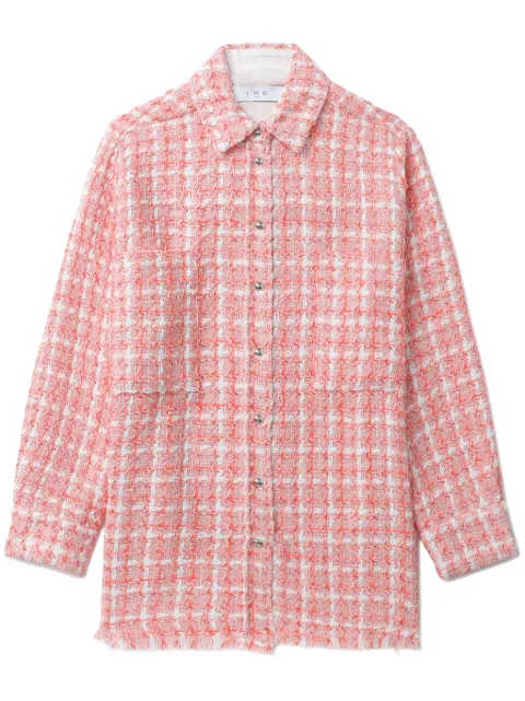 IRO plaid-check tweed shirt Pink 24SWM100GEORGIA