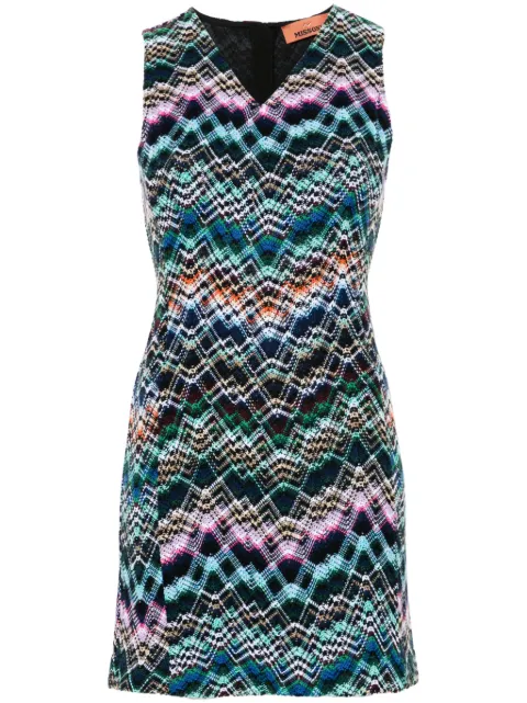 Missoni interwoven-design mini dress Green DS24WG1JBC004P