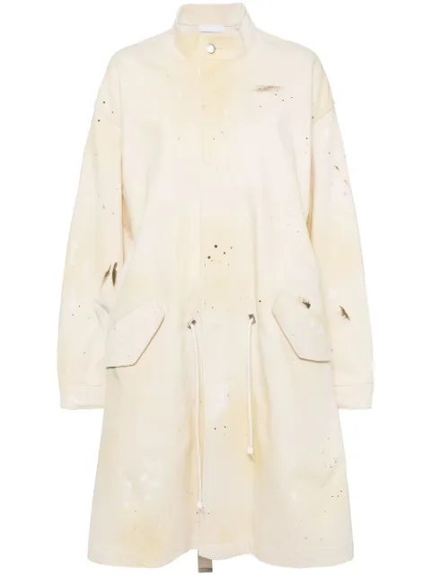 Helmut Lang spary-painted-effect coat Neutrals O05DW499