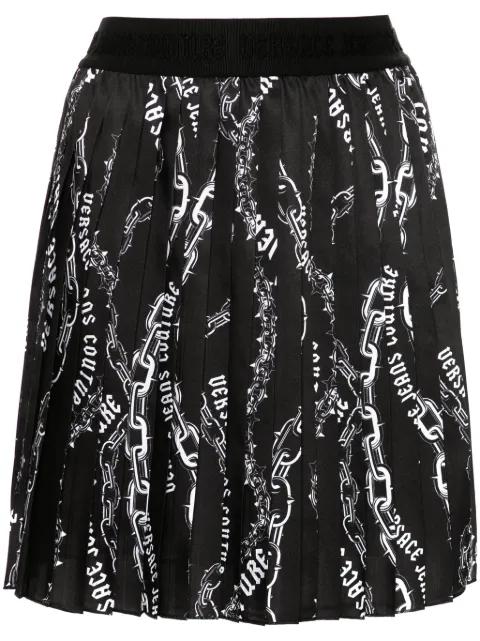 Versace Jeans Couture logo-chain mini skirt Black 77HAE820NS525