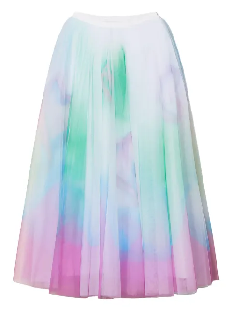 TWINSET sprayed-effect tulle full skirt Blue 241AQ2150