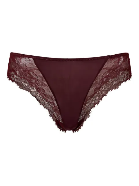 TWINSET lace-trimmed satin briefs Red 232LL6C77
